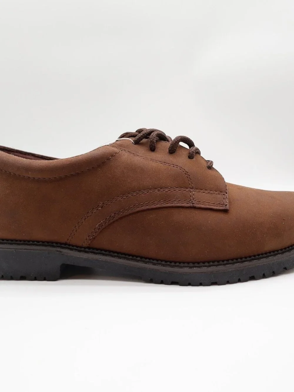 Nunn Bush Vintage Brown Oiled Leather Bucks Oxford Mens 10.5 Wide